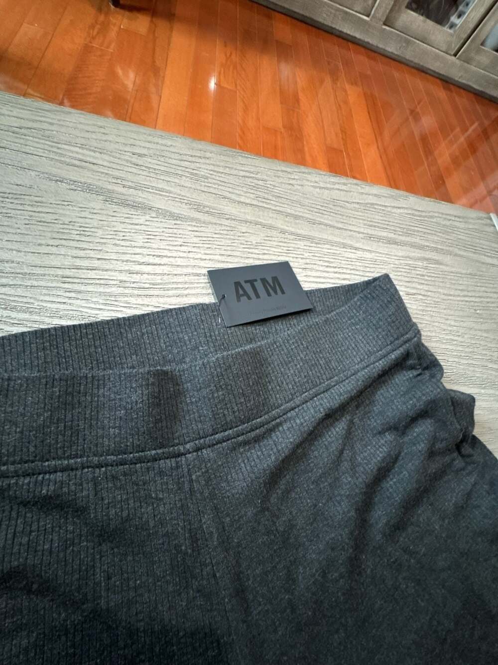ATM Anthony Thomas Melillo Ribbed Knit Lounge Pants in Flint Melange